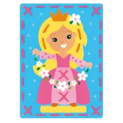 Tarjetas de cartón para bordar Hada y princesa