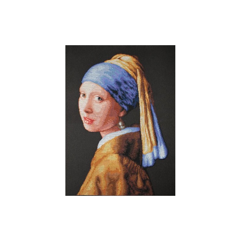 Kit punto de cruz La joven de la perla de Vermeer