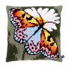 Kit punto de cruz Cojín mariposa reina