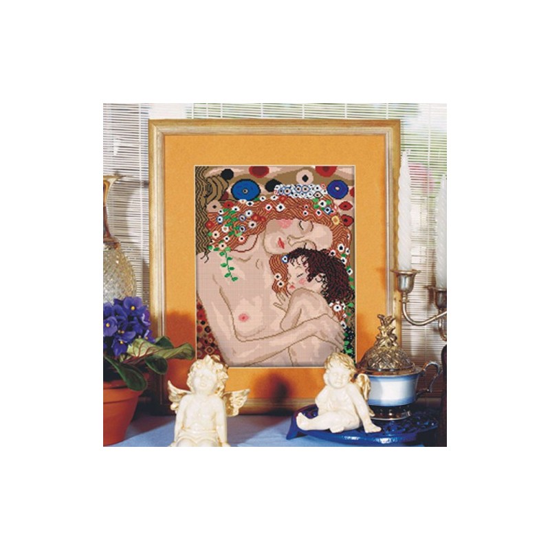 Patrón punto de cruz La maternidad de Klimt
