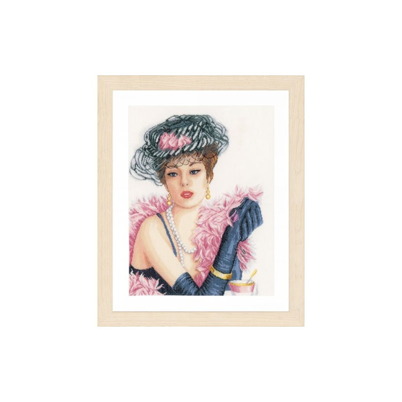 La dama de las plumas rosas