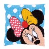 Cojín minnie fondo azul topitos