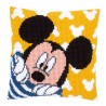 Cojín mickey fondo amarillo corazones