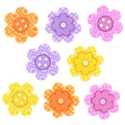 Botones flores de colores
