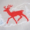 Kit punto de cruz Mantel renos en la nieve