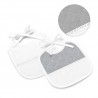 Pack baberos gris y blanco