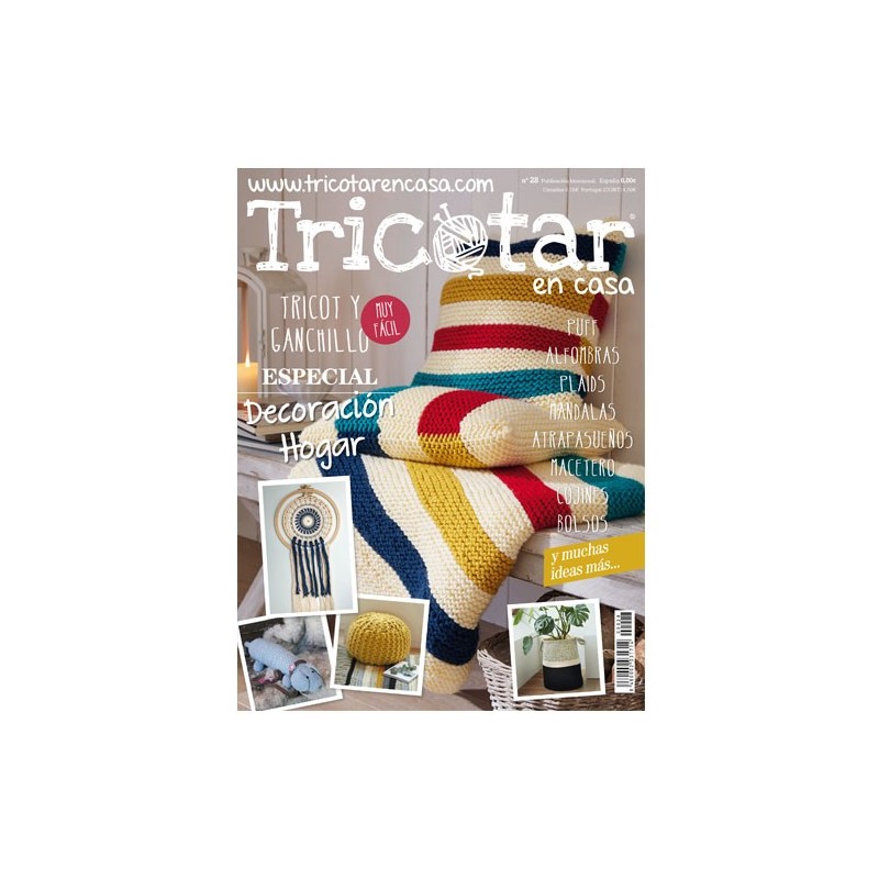 Revista Tricotar en casa nº 28-decoración hogar y accesorios