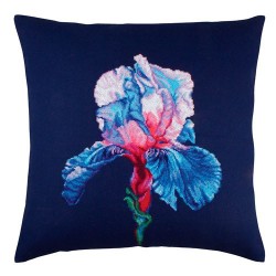 Cojín orquídea azul