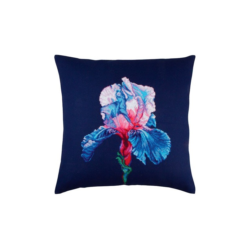 Cojín orquídea azul