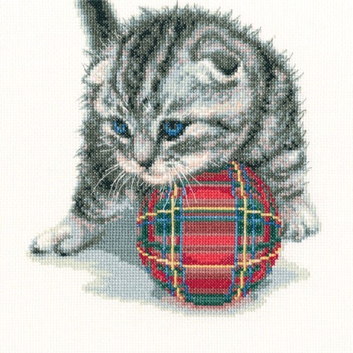 Kit punto de cruz Gatito juguetón