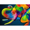 Elefante arco iris bordado con diamantes