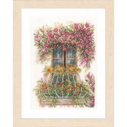 Balcón con flores