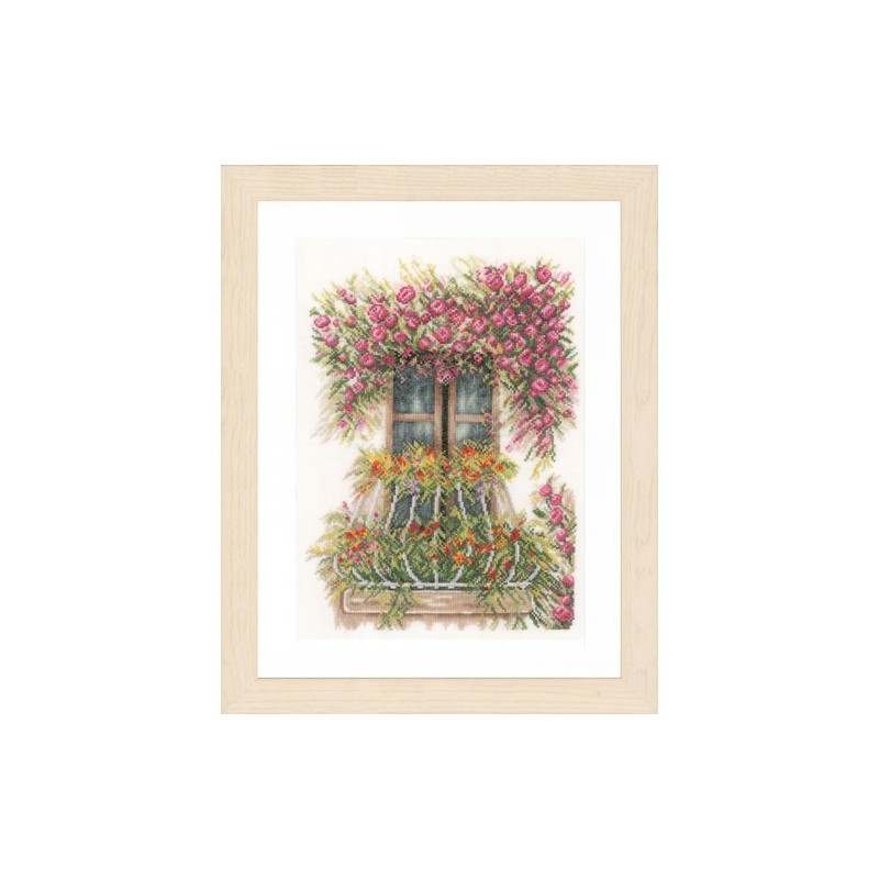 Balcón con flores