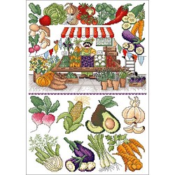 Patrones frutas y verduras