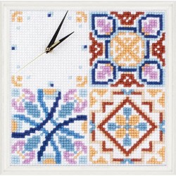 Kit punto de cruz Reloj mosaico 2