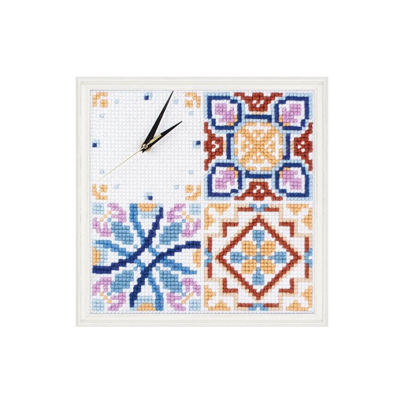 Kit punto de cruz Reloj mosaico 2