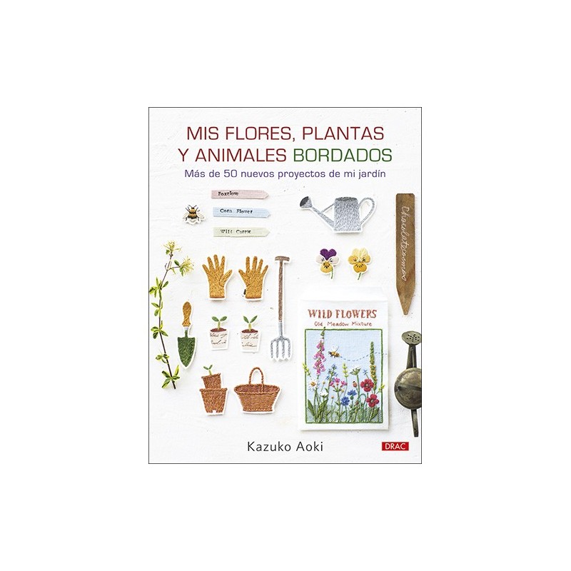 Libro mis flores, plantas y animales bordados