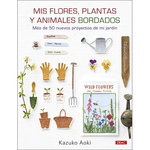 Libro mis flores, plantas y animales bordados