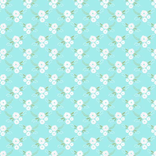 Telas flor liberty blanca