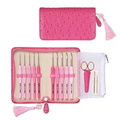 Set de agujas de ganchillo ETIMO rosa de acero