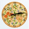 Kit punto de cruz Reloj pizza