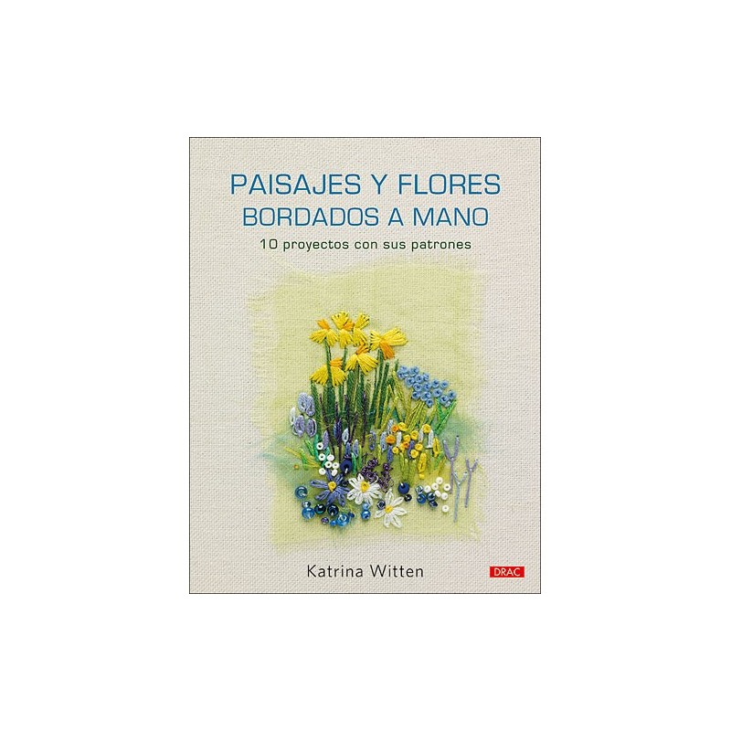 Libro paisajes y flores bordados a mano