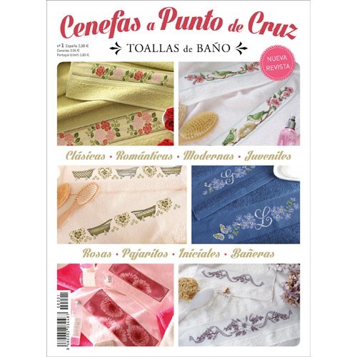 Revista punto de cruz cenefas baño nº 1