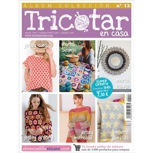 Álbum colección tricotar en casa nº 13 manta susimiu