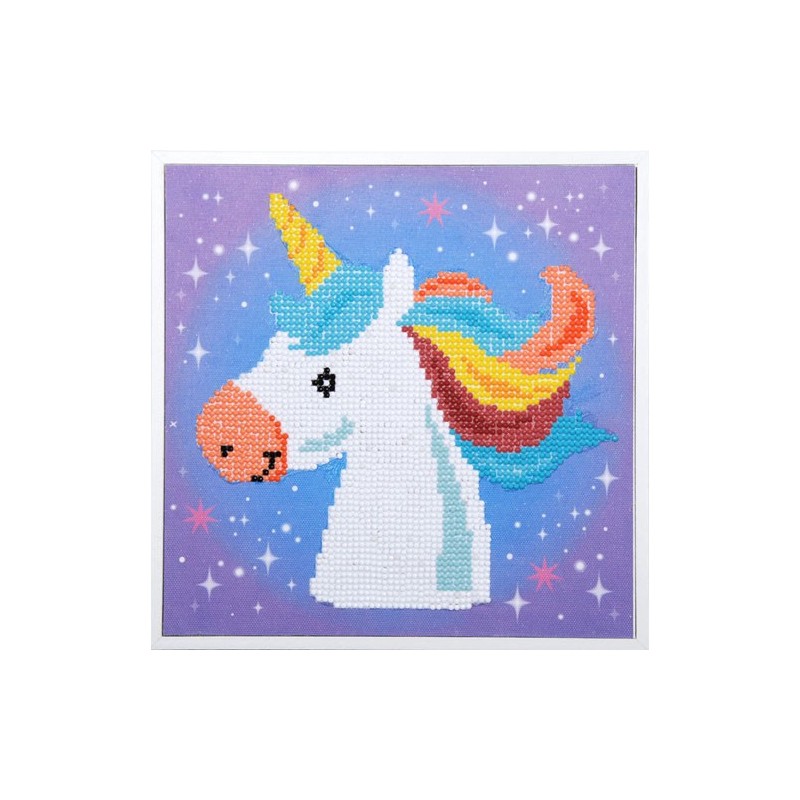 Bordado con diamantes Unicornio