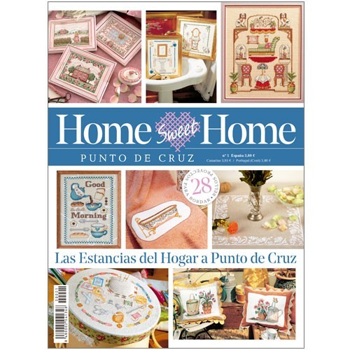 Revista punto de cruz Home sweet home Las estancias del hogar  nº 1