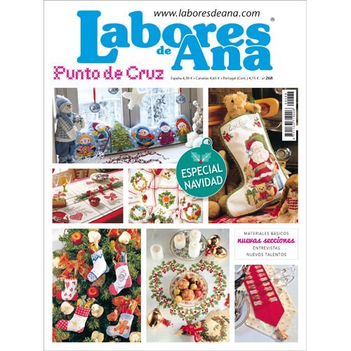 Revista punto de cruz navidad Las labores de Ana nº 268