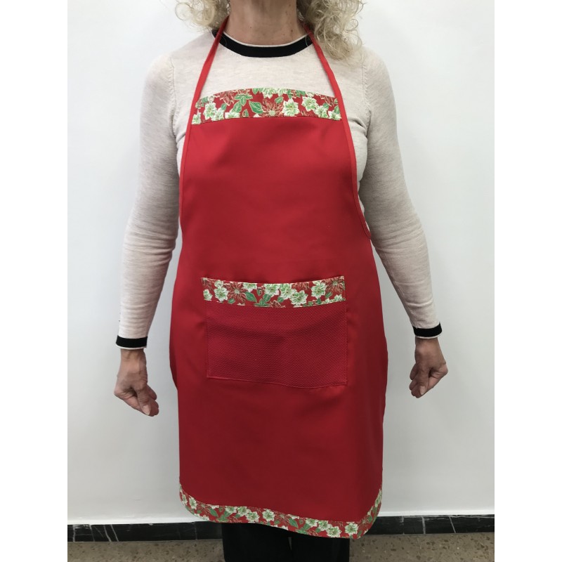 Delantal punto de cruz navideño