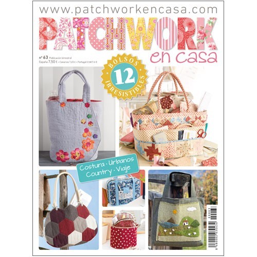 Revista Patchwork en Casa nº 63 - Especial bolsos y bolsas costura