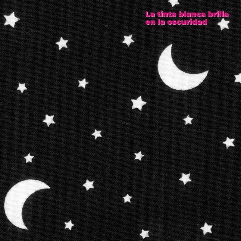 Telas holloween  lunas y estrellas