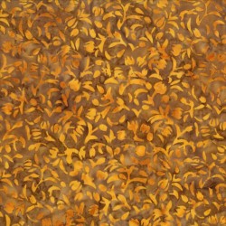 Telas batik floral ocre