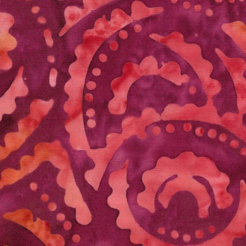 Telas batik geometrico fucsia oscuro