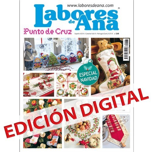Revista punto de cruz navidad Las Labores de Ana nº 268 digital