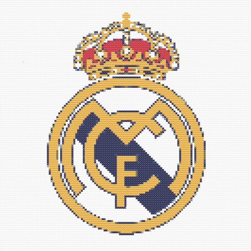 Patrón punto de cruz ESCUDO FÚTBOL  -  REAL MADRID CF