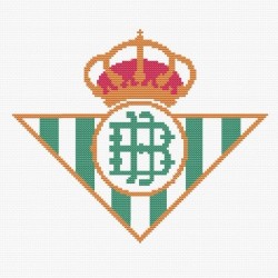 Patrón punto de cruz ESCUDO FÚTBOL  -  REAL BETIS BALOMPIÉ