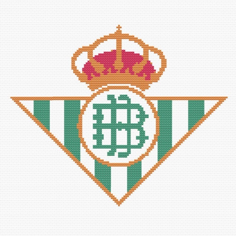 Patrón punto de cruz ESCUDO FÚTBOL  -  REAL BETIS BALOMPIÉ