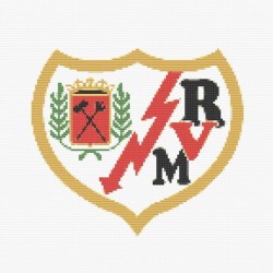 Patrón punto de cruz ESCUDO DE FÚTBOL  -   RAYO VALLECANO