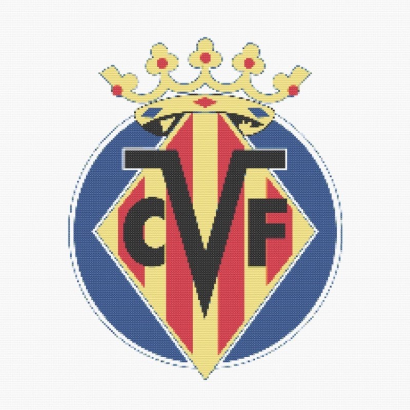 Patrón punto de cruz ESCUDO DE FÚTBOL  -  VILLARREAL CF