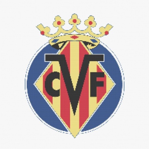 Patrón punto de cruz ESCUDO DE FÚTBOL  -  VILLARREAL CF