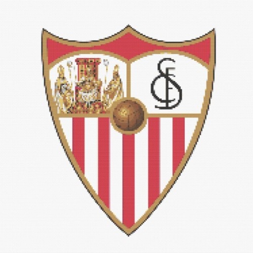 Patrón punto de cruz ESCUDO DE FÚTBOL  -  SEVILLA FC