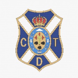 Patrón punto de cruz ESCUDO DE FÚTBOL  -  DEPORTIVO TENERIFE