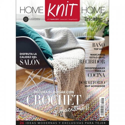 Revista tricot Home Knit Home nº 1 Crochet y Macramé