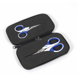 Estuche de dos tijeras costura