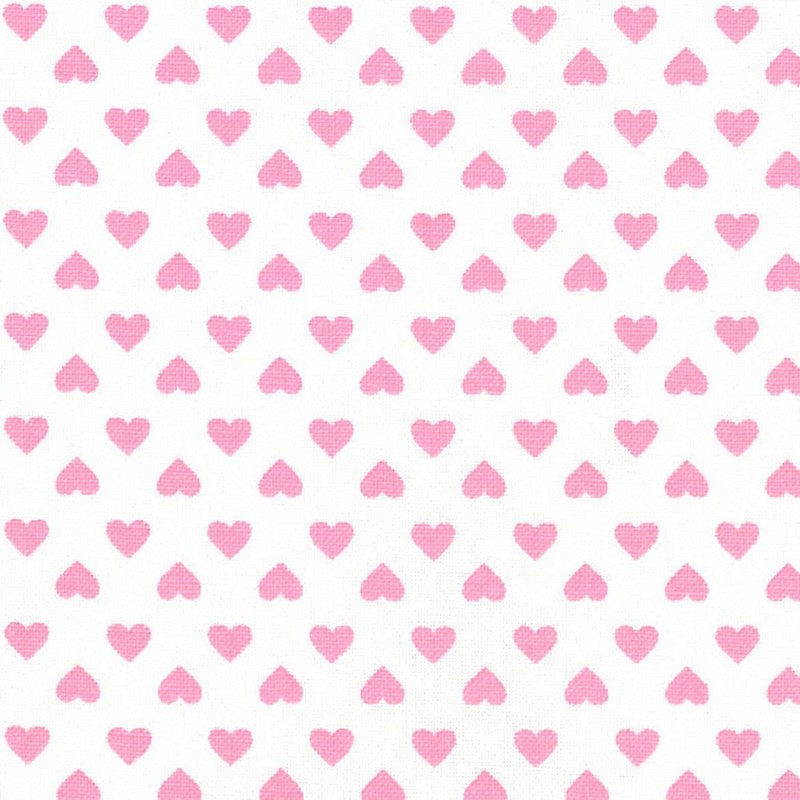 Tela Petite Basics corazones rosa