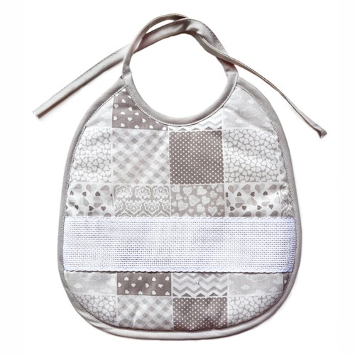 Babero Patchwork gris