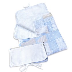 Cambiador patchwork azul